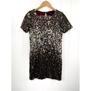 Ark & Co. Gold Sequin Shift Dress